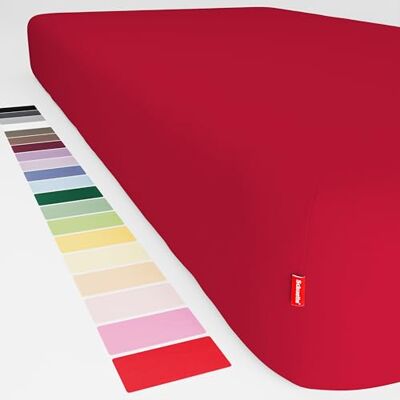 Schuette ® Topper Spannbettlaken • 70x140 cm • Wow! Kollektion: Red-Volution (Weinrot) • 100% Superfluff Baumwolle, Blickdicht, Faltenfrei • mit Rundumgummi • Matratzenhöhe bis 15 cm Schuette ® Topper Spannbettlaken • 70x140 cm • Wow! Kollektion: Red-Volution (Weinrot) • 100% Superfluff Baumwolle, Blickdicht, Faltenfrei • mit Rundumgummi • Matratzenhöhe bis 15 cm