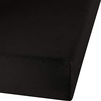 Erwin Müller - Erlangen - 90x190 - schwarz - Fitted Sheet Erwin Müller - Erlangen - 90x190 - schwarz - Fitted Sheet