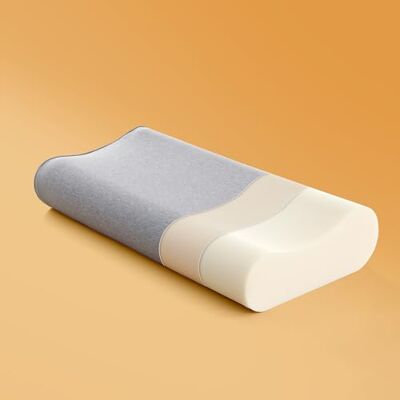 Sonive Memory Foam Kissen mit Baumwolle Kissenbezug, Nackenstützkissen Contour Kopfkissen Schlafkissen Kissen Körperkissen für Erwachsene, Grau 60x33x12/10 cm Sonive Memory Foam Kissen mit Baumwolle Kissenbezug, Nackenstützkissen Contour Kopfkissen Schlafkissen Kissen Körperkissen für Erwachsene, Grau 60x33x12/10 cm