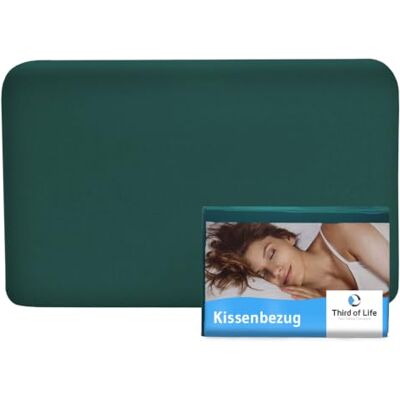 Third of Life Kissenbezug 40x25 Meergrün Einzelpack für VOLAR Reisekissen Mako-Baumwolle (Double Jersey), Bügelfrei & trocknergeeignet, Kissenhülle mit Reißverschluss, Oeko-Tex Zertifiziert Third of Life Kissenbezug 40x25 Meergrün Einzelpack für VOLAR Reisekissen Mako-Baumwolle (Double Jersey), Bügelfrei & trocknergeeignet, Kissenhülle mit Reißverschluss, Oeko-Tex Zertifiziert