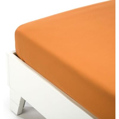 Caleffi Baumwolle einfarbig Bettlaken, Orange, Einzelbett Caleffi Baumwolle einfarbig Bettlaken, Orange, Einzelbett