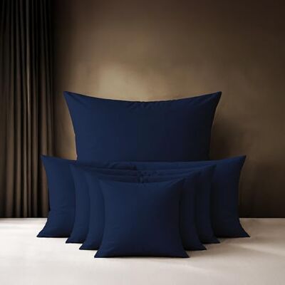 Lavea ® 1 Kissenbezug 40x40 cm Navy 100% Baumwolle, Atmungsaktive, Reißverschluss, hautfreundlich, pflegeleicht, OEKO-TEX STANDARD 100 zertifiziert Lavea ® 1 Kissenbezug 40x40 cm Navy 100% Baumwolle, Atmungsaktive, Reißverschluss, hautfreundlich, pflegeleicht, OEKO-TEX STANDARD 100 zertifiziert