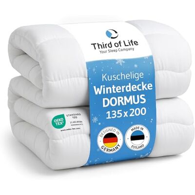 Third of Life Bettdecke 135x200 Winter, extra warm, Ökotex 100, Weiche Winterbettdecke Atmungsaktive Decke von Schlafexperten, Blanket made in EU, Kuschelige Steppdecke, 60°C waschbar und trocknergeeignet Third of Life Bettdecke 135x200 Winter, extra warm, Ökotex 100, Weiche Winterbettdecke Atmungsaktive Decke von Schlafexperten, Blanket made in EU, Kuschelige Steppdecke, 60°C waschbar und trocknergeeignet