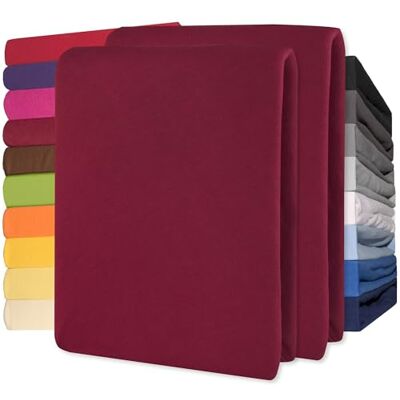 CelinaTex Jersey Topper Spannbettlaken Lucina 180x200-200x200cm Bordeaux rot 100% Baumwolle gekämmt bis 12cm Matratzenhöhe Oeko-TEX CelinaTex Jersey Topper Spannbettlaken Lucina 180x200-200x200cm Bordeaux rot 100% Baumwolle gekämmt bis 12cm Matratzenhöhe Oeko-TEX