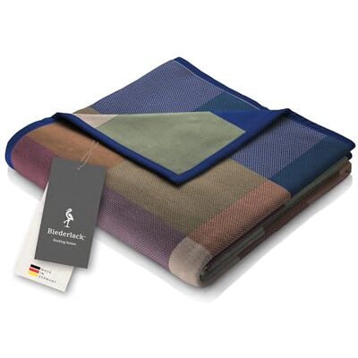 biederlack ® Kuscheldecke Pure Cotton Karo grün, Sofadecke in 150x200 cm Made in Germany, Couchdecke aus 100% Baumwolle, beige-braun karierte Wohndecke, flauschige Tagesdecke, OEKO-TEX Made in Green biederlack ® Kuscheldecke Pure Cotton Karo grün, Sofadecke in 150x200 cm Made in Germany, Couchdecke aus 100% Baumwolle, beige-braun karierte Wohndecke, flauschige Tagesdecke, OEKO-TEX Made in Green