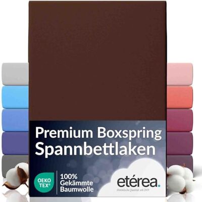 etérea Himmlische Qualität etérea Extra Jersey Spannbettlaken 240x220 cm Dunkelbraun bis 35cm 100% gek. Baumwolle 160 g/m² Spannbetttuch · bis 35 cm Steghöhe für Boxspring & Wasserbett · OEKO-TEX Made in Green etérea Himmlische Qualität etérea Extra Jersey Spannbettlaken 240x220 cm Dunkelbraun bis 35cm 100% gek. Baumwolle 160 g/m² Spannbetttuch · bis 35 cm Steghöhe für Boxspring & Wasserbett · OEKO-TEX Made in Green