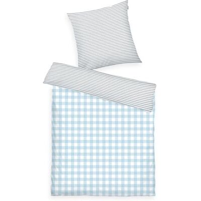 TOM TAILOR Flanell-Bettwäsche, 80x80 cm + 135x200 cm, 100% Baumwolle/Flanell, mit Wendemotiv und farbigem Reißverschluss, Classic Check Grau, Hellblau (Light Grey & Sky Blue) TOM TAILOR Flanell-Bettwäsche, 80x80 cm + 135x200 cm, 100% Baumwolle/Flanell, mit Wendemotiv und farbigem Reißverschluss, Classic Check Grau, Hellblau (Light Grey & Sky Blue)