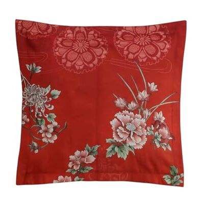 Bassetti ESPERIDI Kissenhülle zu Bettwäsche aus 100% Baumwollsatin in der Farbe Rot R1, Maße: 40x80 cm 9333330 Bassetti ESPERIDI Kissenhülle zu Bettwäsche aus 100% Baumwollsatin in der Farbe Rot R1, Maße: 40x80 cm 9333330
