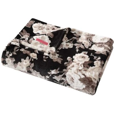 Betsey Johnson King Blanket, Lightweight & Warm Plush Bedding, All Season Home Decor (Vintage Floral Black, King) Betsey Johnson King Blanket, Lightweight & Warm Plush Bedding, All Season Home Decor (Vintage Floral Black, King)