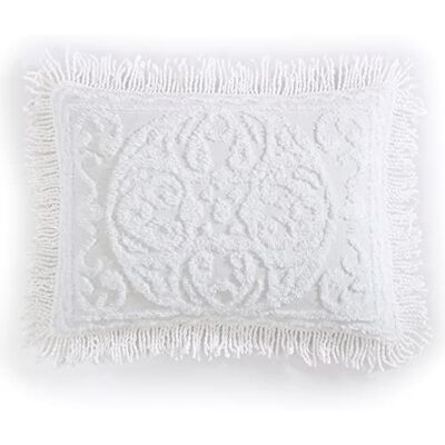 Beatrice Home Fashions Medaillon Chenille, King Sham, Weiß Beatrice Home Fashions Medaillon Chenille, King Sham, Weiß