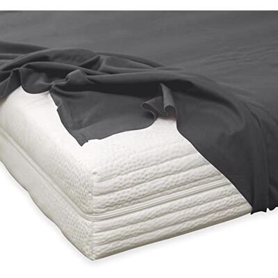 Traumschlaf Feinbiber Haustuch Bettlaken – warmes Winter-Bettlaken aus 100% Baumwolle, flauschig weich, ohne Spannumrandung, geeignet für Matratzen bis ca. 30 cm – 220x260 cm – anthrazit Traumschlaf Feinbiber Haustuch Bettlaken – warmes Winter-Bettlaken aus 100% Baumwolle, flauschig weich, ohne Spannumrandung, geeignet für Matratzen bis ca. 30 cm – 220x260 cm – anthrazit