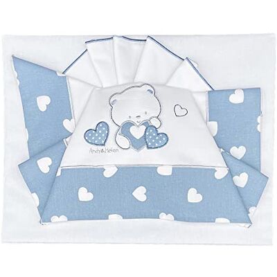 Andy & Helen Baby Bettwäscheset - Hellblau - Bettwäsche Andy & Helen Baby Bettwäscheset - Hellblau - Bettwäsche