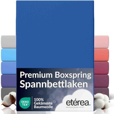 etérea Himmlische Qualität etérea Extra Jersey Spannbettlaken 140x200-160x220 cm Blau bis 35cm 100% gek. Baumwolle 160 g/m² Spannbetttuch · bis 35 cm Steghöhe für Boxspring & Wasserbett · OEKO-TEX Made in Green etérea Himmlische Qualität etérea Extra Jersey Spannbettlaken 140x200-160x220 cm Blau bis 35cm 100% gek. Baumwolle 160 g/m² Spannbetttuch · bis 35 cm Steghöhe für Boxspring & Wasserbett · OEKO-TEX Made in Green
