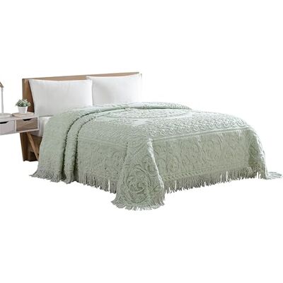 Beatrice Home Fashions Medallion-Chenille-Tagesdecke, King-Size, Salbeigrün Beatrice Home Fashions Medallion-Chenille-Tagesdecke, King-Size, Salbeigrün