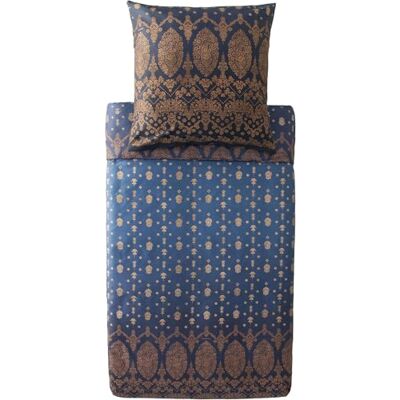 Bassetti Gold Decor Bettwäsche + 2 Kissenhüllen aus 100% Baumwollsatin in der Farbe Blau B1, Maße: 200x200 + 2 K 80x80 cm 9333251 Bassetti Gold Decor Bettwäsche + 2 Kissenhüllen aus 100% Baumwollsatin in der Farbe Blau B1, Maße: 200x200 + 2 K 80x80 cm 9333251