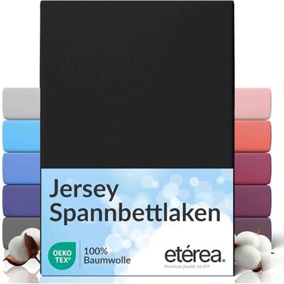 etérea Himmlische Qualität etérea Jersey Spannbettlaken 140x200-160x200 cm Schwarz bis 25cm Höhe 100% Baumwolle Jersey Spannbetttuch · Rundumgummizug bis 25 cm Steghöhe · bügelfrei & pflegeleicht · OEKO-TEX Made in Green etérea Himmlische Qualität etérea Jersey Spannbettlaken 140x200-160x200 cm Schwarz bis 25cm Höhe 100% Baumwolle Jersey Spannbetttuch · Rundumgummizug bis 25 cm Steghöhe · bügelfrei & pflegeleicht · OEKO-TEX Made in Green