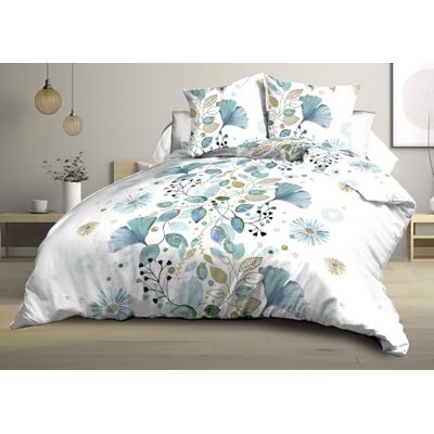 Le linge de Jules Bettbezug 240 x 260 cm + 2 Kopfkissenbezüge, Mikrofaser, Bloom Le linge de Jules Bettbezug 240 x 260 cm + 2 Kopfkissenbezüge, Mikrofaser, Bloom