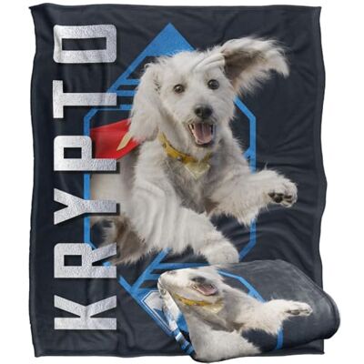 LOGOVISION Superman 2025 Krypto Diamond Superweiche Kuscheldecke mit seidigem Griff – 152 x 127 cm LOGOVISION Superman 2025 Krypto Diamond Superweiche Kuscheldecke mit seidigem Griff – 152 x 127 cm