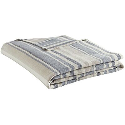 Eddie Bauer Ultra Plush Bettwäsche, leichte Heimdekoration, Baumwolle, blau gestreift, Queen-Size-Bett Eddie Bauer Ultra Plush Bettwäsche, leichte Heimdekoration, Baumwolle, blau gestreift, Queen-Size-Bett