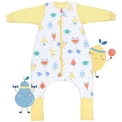 schlummersack Baby Kinder Schlafsack Übergang mit Füßen, umklappbaren Bündchen und abnehmbaren Ärmeln, leicht gefüttert, Sommerschlafsack, 1.0 Tog schlummersack Baby Kinder Schlafsack Übergang mit Füßen, umklappbaren Bündchen und abnehmbaren Ärmeln, leicht gefüttert, Sommerschlafsack, 1.0 Tog