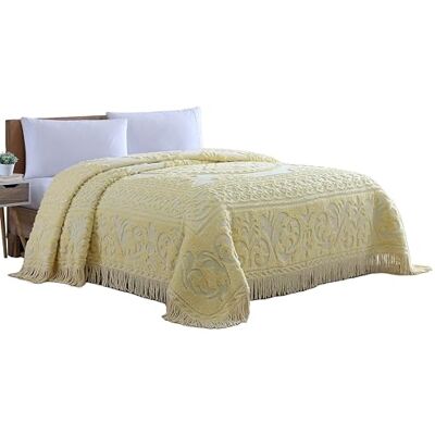 Beatrice Home Fashions Medallion Chenille-Tagesdecke, voll, Gelb Beatrice Home Fashions Medallion Chenille-Tagesdecke, voll, Gelb