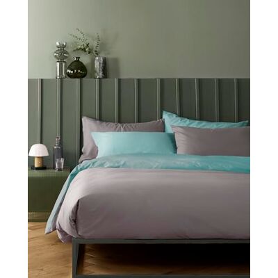 Bassetti Bettwäsche für Einzelbett, Pop Color Double, 100% Baumwolle, Rauchgrau, 155 x 200 cm Bassetti Bettwäsche für Einzelbett, Pop Color Double, 100% Baumwolle, Rauchgrau, 155 x 200 cm