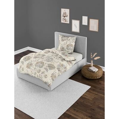 Bierbaum Bettwäsche 4144, Feinbiber, 100% Baumwolle, Designed in Germany, Sand 80, 135x200 + 80x80 cm Bierbaum Bettwäsche 4144, Feinbiber, 100% Baumwolle, Designed in Germany, Sand 80, 135x200 + 80x80 cm