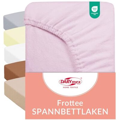 DARYmex Frottee Spannbettlaken 200x220 cm, Baumwolle, Erikafarben elastisches Spannbetttuch mit Gummizug, für Matratzenhöhe bis 20 cm, Schlafzimmer, Gästezimmer, Hotel DARYmex Frottee Spannbettlaken 200x220 cm, Baumwolle, Erikafarben elastisches Spannbetttuch mit Gummizug, für Matratzenhöhe bis 20 cm, Schlafzimmer, Gästezimmer, Hotel