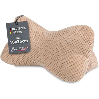 Bestlivings Leseknochen Nackenknochen 18x35 cm weiches Lesekissen, Öko-Tex, ergonomische Form für Nacken- oder Lendenstütze, Tablettkissen für Reisen Hellbraun Bestlivings Leseknochen Nackenknochen 18x35 cm weiches Lesekissen, Öko-Tex, ergonomische Form für Nacken- oder Lendenstütze, Tablettkissen für Reisen Hellbraun