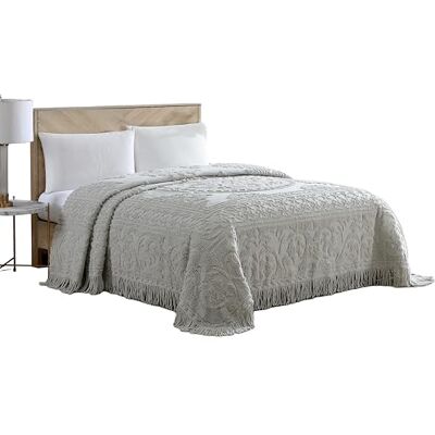 Beatrice Home Fashions Medaillon Chenille, voll, grau Beatrice Home Fashions Medaillon Chenille, voll, grau