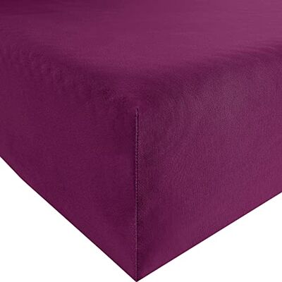 REDBEST Jersey-Stretch Spannbettlaken San Francisco 100% Baumwolle, Beere Größe 140x200 cm 160x200 cm weiche Qualität, bügelfrei, Rundumgummi, bis 20 cm Höhe REDBEST Jersey-Stretch Spannbettlaken San Francisco 100% Baumwolle, Beere Größe 140x200 cm 160x200 cm weiche Qualität, bügelfrei, Rundumgummi, bis 20 cm Höhe
