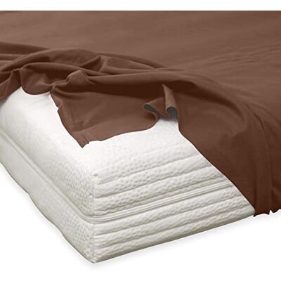 Traumschlaf Feinbiber Haustuch Bettlaken – warmes Winter-Bettlaken aus 100% Baumwolle, flauschig weich, ohne Spannumrandung, geeignet für Matratzen bis ca. 30 cm – 150x250 cm – Mocca Traumschlaf Feinbiber Haustuch Bettlaken – warmes Winter-Bettlaken aus 100% Baumwolle, flauschig weich, ohne Spannumrandung, geeignet für Matratzen bis ca. 30 cm – 150x250 cm – Mocca