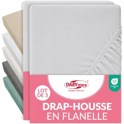 DARYmex 3X Biber Spannbetttuch, Flanell Baumwolle, Stahl Grau, 90x200 cm Flanell Spannbettlaken für Matratzen bis 20 cm, warm und weich, für Schlafzimmer, Gästezimmer, Hotel, 3er Set DARYmex 3X Biber Spannbetttuch, Flanell Baumwolle, Stahl Grau, 90x200 cm Flanell Spannbettlaken für Matratzen bis 20 cm, warm und weich, für Schlafzimmer, Gästezimmer, Hotel, 3er Set