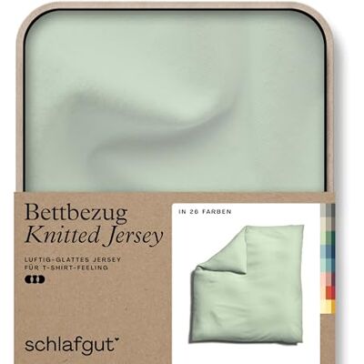 schlafgut Bio-Jersey Bettbezug - Grünlicht - Atmungsaktiv, Knitterfrei schlafgut Bio-Jersey Bettbezug - Grünlicht - Atmungsaktiv, Knitterfrei