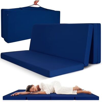 Beautissu Klappmatratze Gästebett klappbar Faltmatratze Reisematratze 100x200cm Dunkelblau faltbar Gästematratze Klappbett Gäste Matratze Bodenmatratze waschbar Camping Tragegriff Campix Beautissu Klappmatratze Gästebett klappbar Faltmatratze Reisematratze 100x200cm Dunkelblau faltbar Gästematratze Klappbett Gäste Matratze Bodenmatratze waschbar Camping Tragegriff Campix