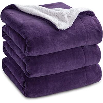 BEDSURE Sherpa Kuscheldecke Flauschig 220x240 Sofadecke, Violett Dicke Wolldecke, Weich Tagesdecke, Geschenke für Frauen, Warm Wohndecke für Couch, Schlafzimmer & Wohnzimmer,Waschbar BEDSURE Sherpa Kuscheldecke Flauschig 220x240 Sofadecke, Violett Dicke Wolldecke, Weich Tagesdecke, Geschenke für Frauen, Warm Wohndecke für Couch, Schlafzimmer & Wohnzimmer,Waschbar