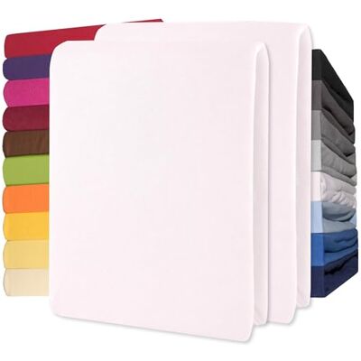 CelinaTex Jersey Topper Spannbettlaken Lucina 180x200-200x200cm Schnee weiß 100% Baumwolle gekämmt bis 12cm Matratzenhöhe Spannbettbezug, Leintuch, Bettlaken, elastisch, Strech, Oeko-Tex CelinaTex Jersey Topper Spannbettlaken Lucina 180x200-200x200cm Schnee weiß 100% Baumwolle gekämmt bis 12cm Matratzenhöhe Spannbettbezug, Leintuch, Bettlaken, elastisch, Strech, Oeko-Tex