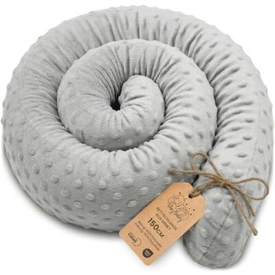 Totsy Baby Seitenschläferkissen Bettschlange Body Pillow 150 cm Minky Kopfkissen lang Bettrolle Schlafkissen Nackenrolle Zertifikat Oeko-Tex Hellgrau Totsy Baby Seitenschläferkissen Bettschlange Body Pillow 150 cm Minky Kopfkissen lang Bettrolle Schlafkissen Nackenrolle Zertifikat Oeko-Tex Hellgrau