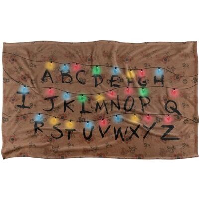 Stranger Things Christmas Lights Alphabet Superweiche Kuscheldecke mit seidigem Griff – 91 x 147 cm Stranger Things Christmas Lights Alphabet Superweiche Kuscheldecke mit seidigem Griff – 91 x 147 cm