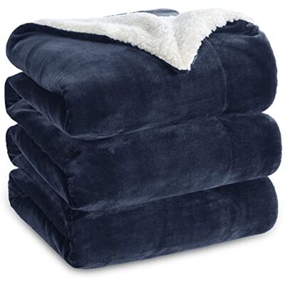 BEDSURE Kuscheldecke Warm Sherpa Wolldecke & Sofadecke, Flauschig Sofaüberwurf Decke, Dicke Couchdecke, Fleecedecke, Flauschige Wohndecke für Couch, Marine Blau, 220x240 cm, XXL Dicke Wolldecke, Weich Tagesdecke, Geschenke für Frauen, Warm Wohndecke für BEDSURE Kuscheldecke Warm Sherpa Wolldecke & Sofadecke, Flauschig Sofaüberwurf Decke, Dicke Couchdecke, Fleecedecke, Flauschige Wohndecke für Couch, Marine Blau, 220x240 cm, XXL Dicke Wolldecke, Weich Tagesdecke, Geschenke für Frauen, Warm Wohndecke für