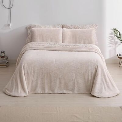 Blanco Winter-Tagesdecke mit Lammfell Bett von 90 cm (+ verfügbare Größen) Design 441 Farbe Ecru (180 x 260 cm) Blanco Winter-Tagesdecke mit Lammfell Bett von 90 cm (+ verfügbare Größen) Design 441 Farbe Ecru (180 x 260 cm)