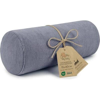 Totsy Baby Kissenrolle mit Bezug 40x15 cm Nackenkissen weich formstabil hochbauschig Nackenrolle Nackenstützkissen Kniekissen Stützrolle Rückenkissen aus Cordstoff für Bett Sofa und Couch Jeansfarbe Cordstoff Totsy Baby Kissenrolle mit Bezug 40x15 cm Nackenkissen weich formstabil hochbauschig Nackenrolle Nackenstützkissen Kniekissen Stützrolle Rückenkissen aus Cordstoff für Bett Sofa und Couch Jeansfarbe Cordstoff