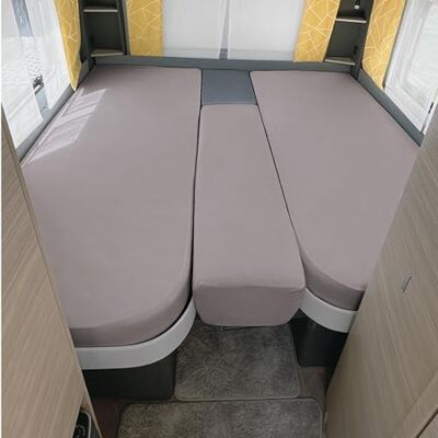 Erwin Müller Spannbettlaken 3er-Set für Wohnmobil oder Wohnwagen Heckbett, Platin Größe 70x190 cm 85x210 cm (2X) + 35x130-50x145 Multi-Stretch Jersey Erwin Müller Spannbettlaken 3er-Set für Wohnmobil oder Wohnwagen Heckbett, Platin Größe 70x190 cm 85x210 cm (2X) + 35x130-50x145 Multi-Stretch Jersey