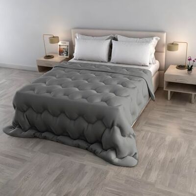 Italian Bed Linen Winterbettdecke WaterWashed, Doppelbett 250x260 cm, Made in Italy, Gesteppte Decke mit 300 g Füllung, waschbar OHNE BÜGELN – Farbe HELLGRAU Italian Bed Linen Winterbettdecke WaterWashed, Doppelbett 250x260 cm, Made in Italy, Gesteppte Decke mit 300 g Füllung, waschbar OHNE BÜGELN – Farbe HELLGRAU