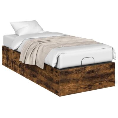 vidaXL Bettumrandung für verstellbare Bettbasis Räuchereiche Holzwerkstoff und Stahl sorgen für eine stabile Struktur vidaXL Bettumrandung für verstellbare Bettbasis Räuchereiche Holzwerkstoff und Stahl sorgen für eine stabile Struktur