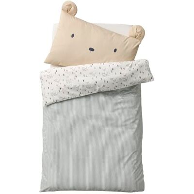 Vertbaudet Baby-Bettbezug, Baumwolle, Beige, bedruckt, 100 x 120 cm Vertbaudet Baby-Bettbezug, Baumwolle, Beige, bedruckt, 100 x 120 cm