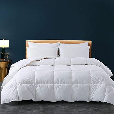 Cozynight Steppdecke für Doppelbett, Daunen-Alternative, Steppdecke mit Ecklaschen, atmungsaktiv, kastengenäht, wendbar, 172,7 x 218,4 cm, Weiß Cozynight Steppdecke für Doppelbett, Daunen-Alternative, Steppdecke mit Ecklaschen, atmungsaktiv, kastengenäht, wendbar, 172,7 x 218,4 cm, Weiß