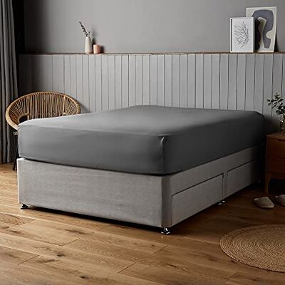 Silentnight Supersoft Collection Charcoal Einzelbettlaken - Luxusleinen Silentnight Supersoft Collection Charcoal Einzelbettlaken - Luxusleinen