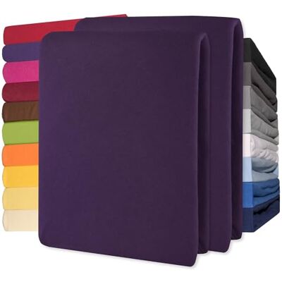 CelinaTex Jersey Topper Spannbettlaken Lucina Doppelpack 90x200-100x200cm lila 100% Baumwolle gekämmt bis 12cm Matratzenhöhe Spannbettbezug, Leintuch, Bettlaken, elastisch, Strech, Oeko-Tex CelinaTex Jersey Topper Spannbettlaken Lucina Doppelpack 90x200-100x200cm lila 100% Baumwolle gekämmt bis 12cm Matratzenhöhe Spannbettbezug, Leintuch, Bettlaken, elastisch, Strech, Oeko-Tex