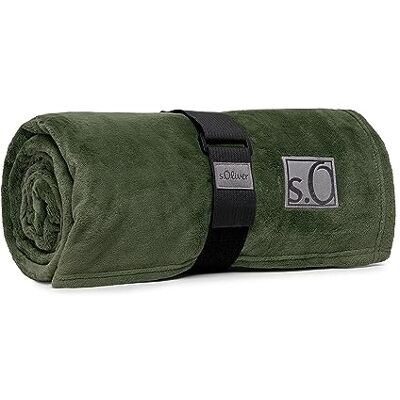 S. Oliver Kuschelsoft Decke 150x200 cm Dunkelgrün Flauschige Kuscheldecke hochwertige Wohndecke, Sofadecke, Couchdecke, weich, warm & waschbar, OEKO-TEX® zertifiziert, Wolldecke S. Oliver Kuschelsoft Decke 150x200 cm Dunkelgrün Flauschige Kuscheldecke hochwertige Wohndecke, Sofadecke, Couchdecke, weich, warm & waschbar, OEKO-TEX® zertifiziert, Wolldecke